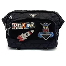 Prada-Prada Biker Bag (2vh021) & Patch Decoration (10201476)-Black