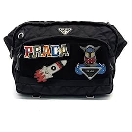 Prada-Prada Biker Bag (2vh021) & Patch Decoration (10201476)-Black