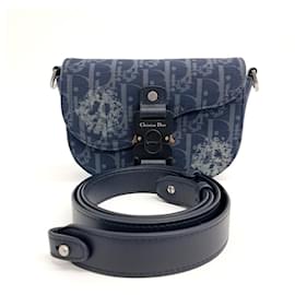 Christian Dior-Christian Dior Dior X Denim Tears Dior Tears Saddle Pouch Strap 2adca435ddo (10081771)-Blue