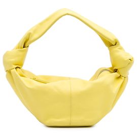 Bottega Veneta Mini in Pelle di Vitello Gialla Doppio Nodo Giallo