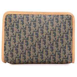 Dior-Dior Blue Diorissimo Trotter Coated Canvas Clutch-Blue,Navy blue
