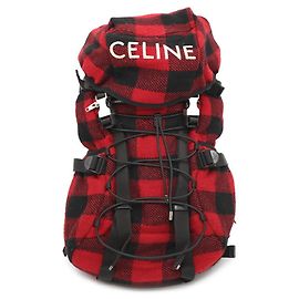 Céline Celine Homme Tracking Rucksack Schwarz Rot