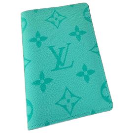 Louis Vuitton LV pocket organizer tiffany blue Blue