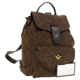 Autre Marque Mochila de Nylon Marrom Dourada Auth bs27978 da BOTTEGA VENETA Marrom Dourado