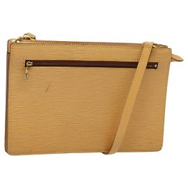 LOUIS VUITTON Bolsa de Ombro Epi Angian Bege M52116 LV Auth 134788 Bege