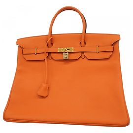 Hermès Hermes Birkin 40 Togo Orange Handbag Orange
