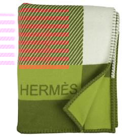 Hermès-Avalon Throw Blanket-White,Red,Orange