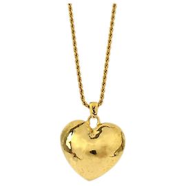 Colar pendente coração corrente dourada Yves Saint Laurent 195630 Dourado