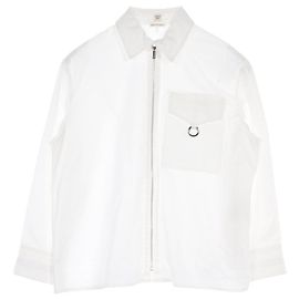Hermès Hermes Celine Button Cotton Top White