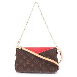 Pochette Pallas Monogram Louis Vuitton sac 2 en 1 Marron Rouge