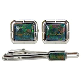 Autre Marque Pierre Cardin Cufflinks Tie Pin Set Silvery