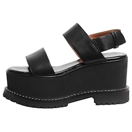 Givenchy Black studded leather platform sandals - size EU 35 Black