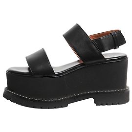 Givenchy Sandali platform in pelle nera con borchie - taglia EU 35 Nero