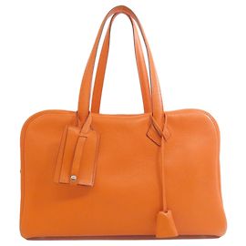 Bolsa tote Victoria Elan Hermès Laranja
