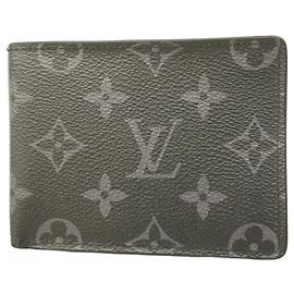 Portafoglio Slender Monogram Eclipse Louis Vuitton Nero