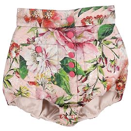Shorts mini in broccato floreale multicolore in cotone di Dolce & Gabbana Multicolore