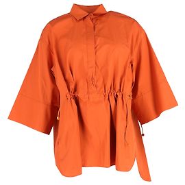 Camisa de popeline laranja em algodão Max Mara Laranja