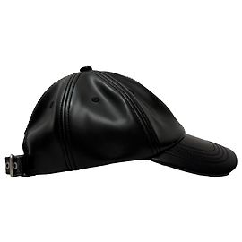 Acne Studios Baseball Hat in Black Faux Leather Black