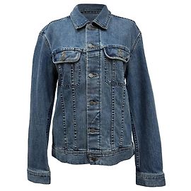 Apc  A.P.C. Buttoned Jacket with Chest Pockets in Blue Cotton Denim Blue