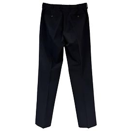 Prada Gerade Hose aus schwarzem Polyester Grau