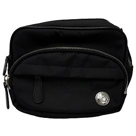 Apc A.P.C. Gürteltasche aus schwarzem Polyester mit detailliertem Ottoman-Logo Schwarz
