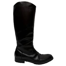 Dolce & Gabbana Riding Boots in Black Leather Black