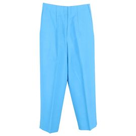 Loewe gerade geschnittene Hose aus hellblauem Polyester Blau Hellblau