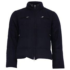 Gepolsterte Zip-Jacke von Brunello Cucinelli aus marineblauem Kaschmir Blau Marineblau