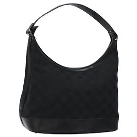 Salvatore Ferragamo Shoulder Bag Canvas Brown Silver Auth bs28312 Brown Silvery