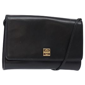 Borsa a Spalla GIVENCHY in Pelle Nera e Oro Auth bs28141 Nero D'oro