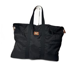 Vintage Courreges Reisetasche schwarz Schwarz