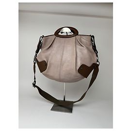 Bolsa de couro vintage Marni 2 em 1 roxa marrom Roxo
