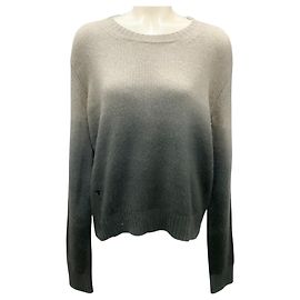 Pull en cachemire gris à effet ombré avec broderie d'abeille Christian Dior Gris