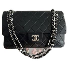 Chanel Timeless Lammleder Handtasche Schwarz 25 Schwarz