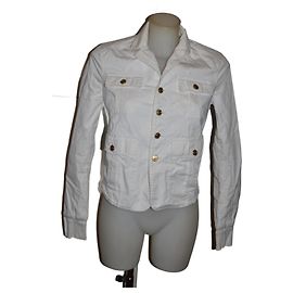Veste en coton blanche Dsquared2 Taille 40 Blanc