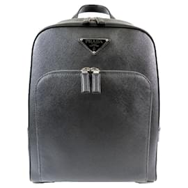 Prada-Prada Saffiano Leather Backpack-Black
