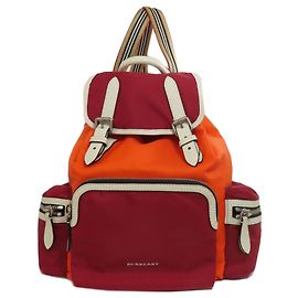 Burberry Nova Check Nylon Rucksack Rot Orange