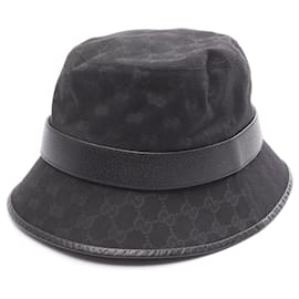 Gucci-Chapéu GG Marmont GG em lona da Gucci-Preto