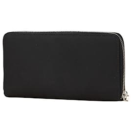 Prada-Prada Skull Nylon Leather Long Wallet-Black
