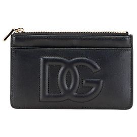 Dolce & Gabbana Dolce&Gabbana DG Logo Calf Leather Card Case Black