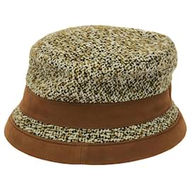 Hermès-Hermes Hat Wool Hat-Brown,Beige