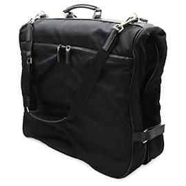 Prada-Prada Garment Bag Nylon Leather 2way Bag-Black