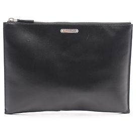 Yves Saint Laurent Pochette en cuir Saint Laurent Paris 522604 Noir