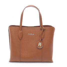 Bolsa de couro Furla VITTORIA M TOTE Marrom