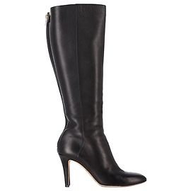 Stivali alti con tacco e zip Jimmy Choo in pelle nera Nero