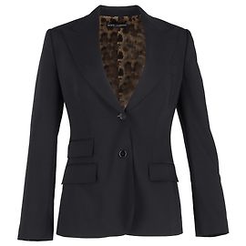 Dolce & Gabbana Gabardine Turlington Blazer in Black Virgin Wool Black