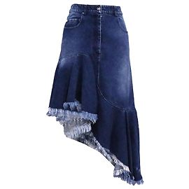 Falda asimétrica Michael Kors Collection en denim azul Azul