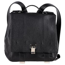 Proenza Schouler PS Courier Backpack in Black Leather Black