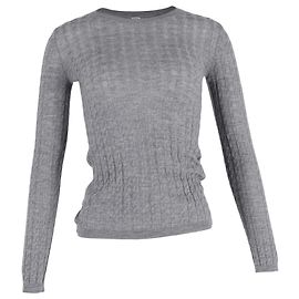 Totême Kabelstrickpullover aus grauer Wolle Grau