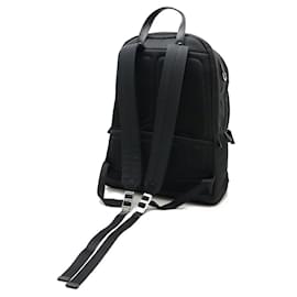 Prada-Prada Triangle Logo Nylon Leather Backpack-Black